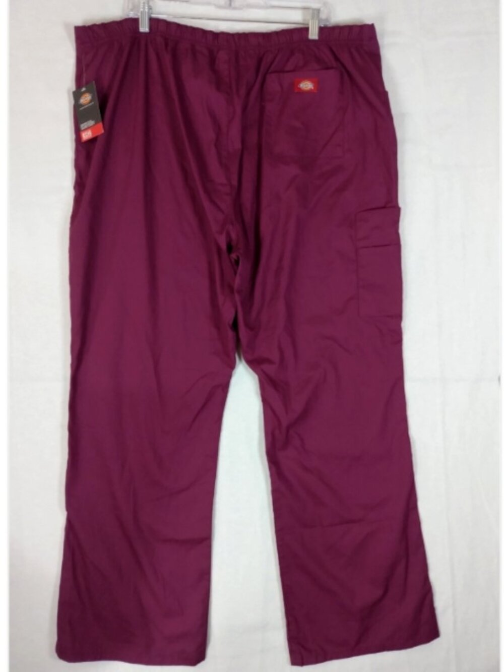 NEW Dickies EDS Scrub Pants Women's 2XL Pull On Wine Drawstring Bottoms WIWZ